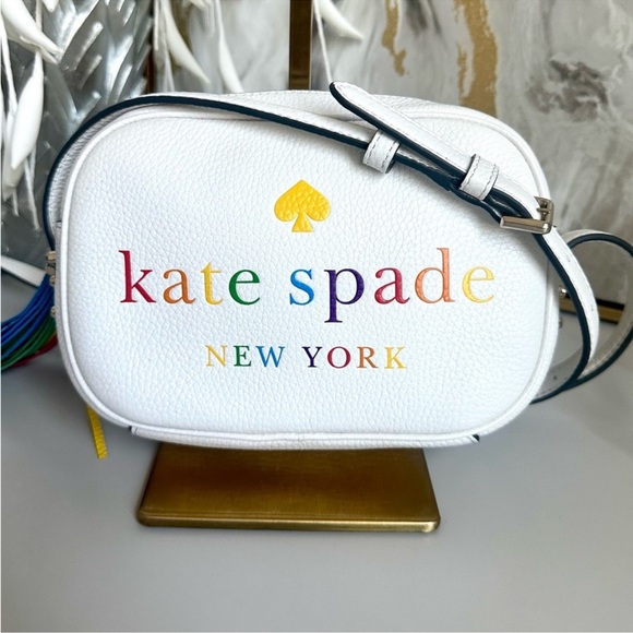 Kate Spade Kourtney Rainbow Camera Bag EUC - Picture 10 of 14